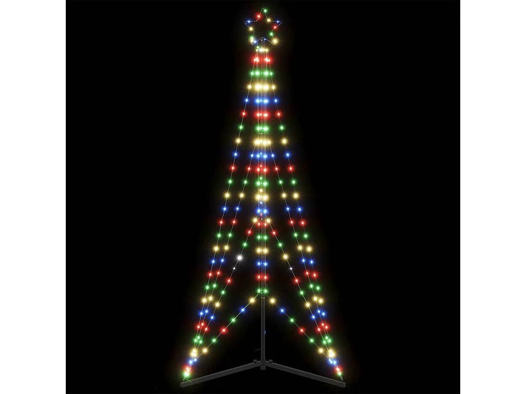 LED Kerstboom 363 gekleurde LED's 182 cm