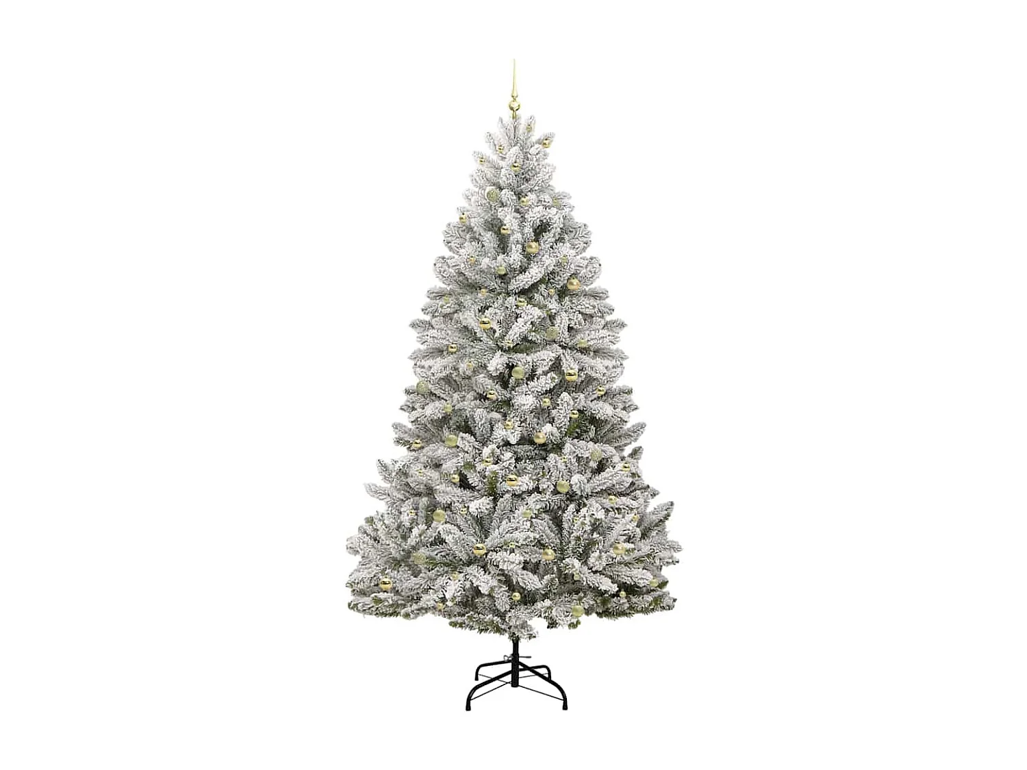 Sapin de Noël artificiel Vert et blanc 300 cm PVC et métal