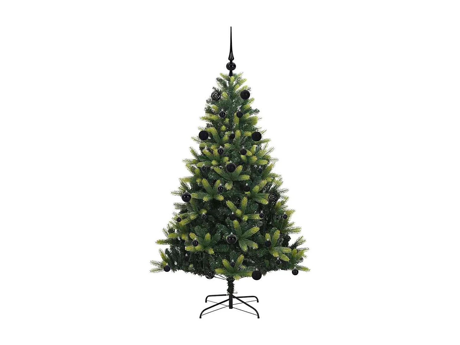 Albero di Natale artificiale incernierato 150 LED verde 150 cm