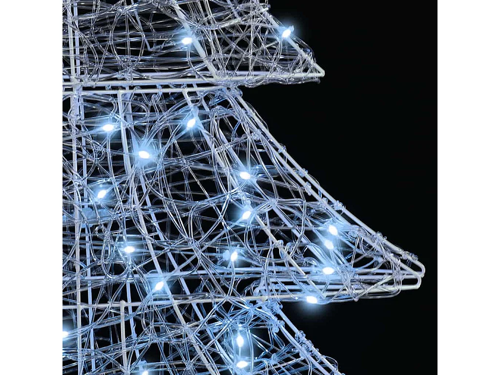 Sapin de Noël avec 160 LED Blanc froid 150 cm Acrylique