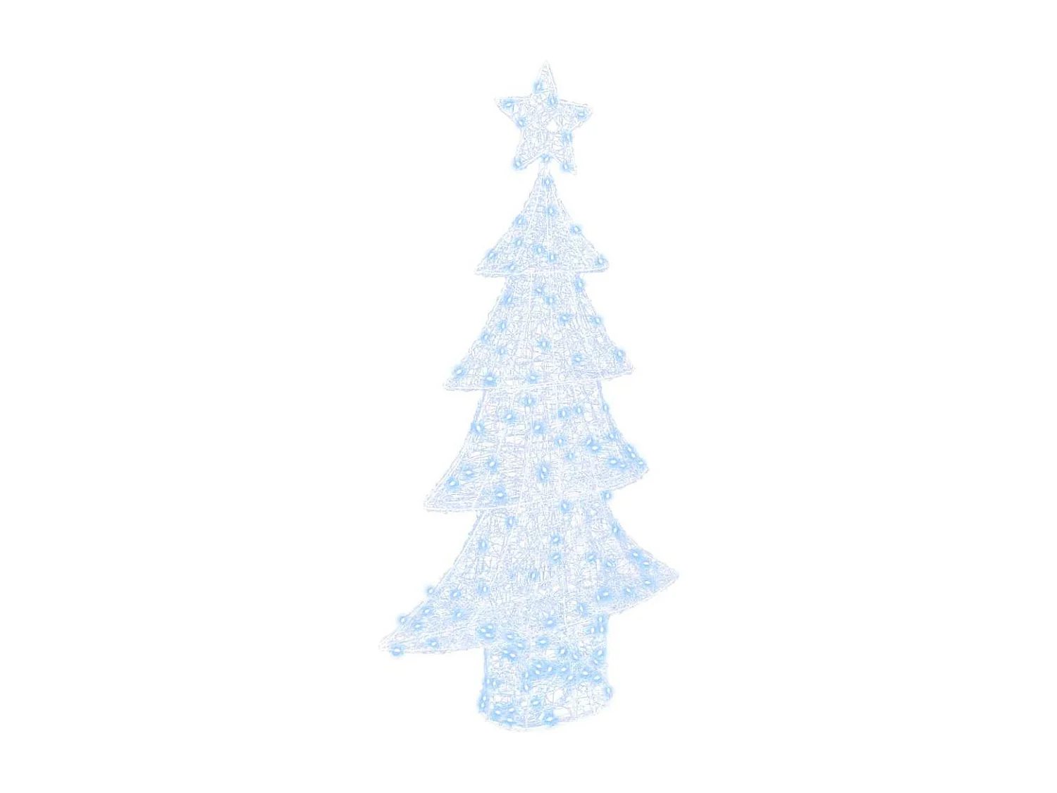 Sapin de Noël avec 160 LED Blanc froid 150 cm Acrylique