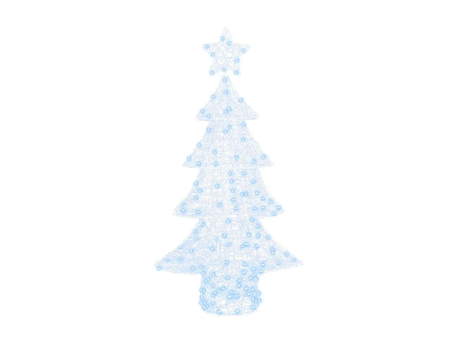 Sapin de Noël avec 160 LED Blanc froid 150 cm Acrylique
