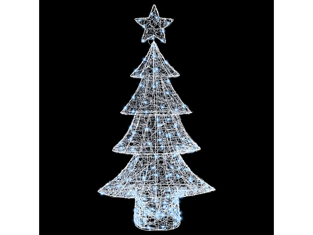 Sapin de Noël avec 160 LED Blanc froid 150 cm Acrylique
