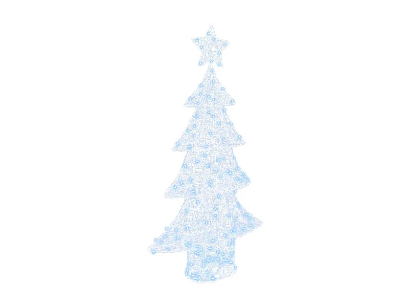 Sapin de Noël avec 160 LED Blanc froid 150 cm Acrylique