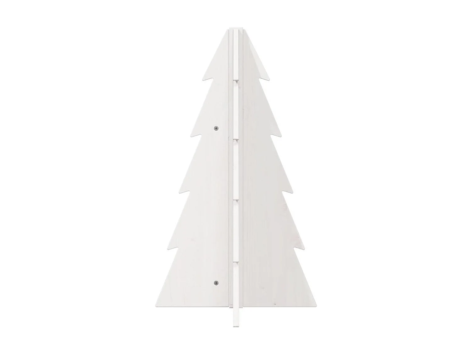 Albero di Natale in legno per decorazione bianco 69,5 cm pino massiccio