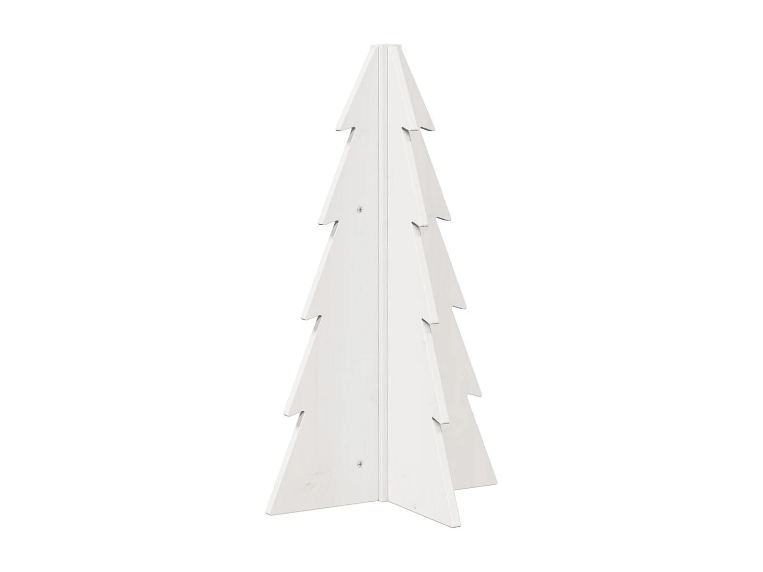 Albero di Natale in legno per decorazione bianco 69,5 cm pino massiccio
