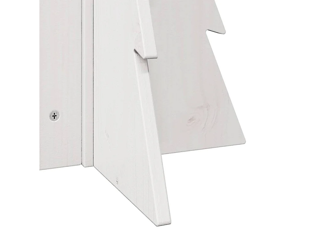 Albero di Natale in legno per decorazione bianco 69,5 cm pino massiccio