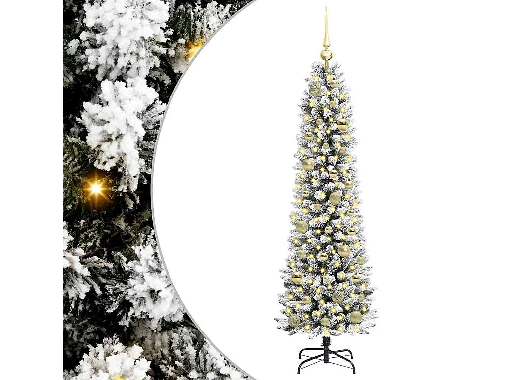 Künstlicher Weihnachtsbaum mit 150 LEDs Grün und Weiß 150 cm