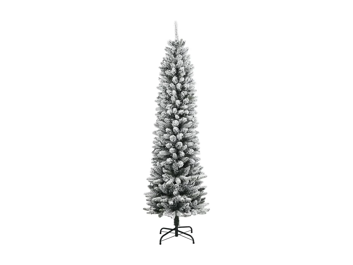 Albero di Natale artificiale con 300 LED e neve a fiocchi 210 cm