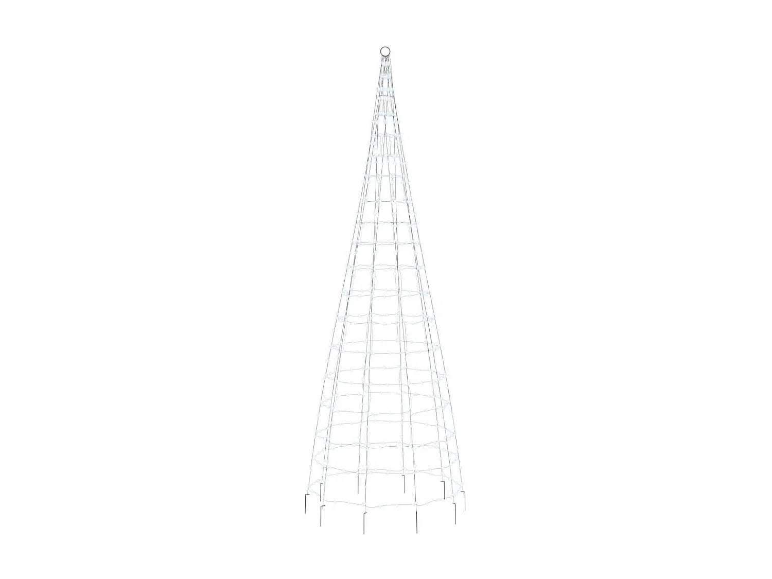 Sapin de Noël à LED sur mât de drapeau 550 LED blanc 300 cm