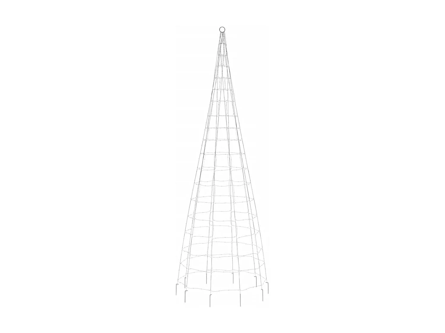 Sapin de Noël à LED sur mât de drapeau 550 LED blanc 300 cm