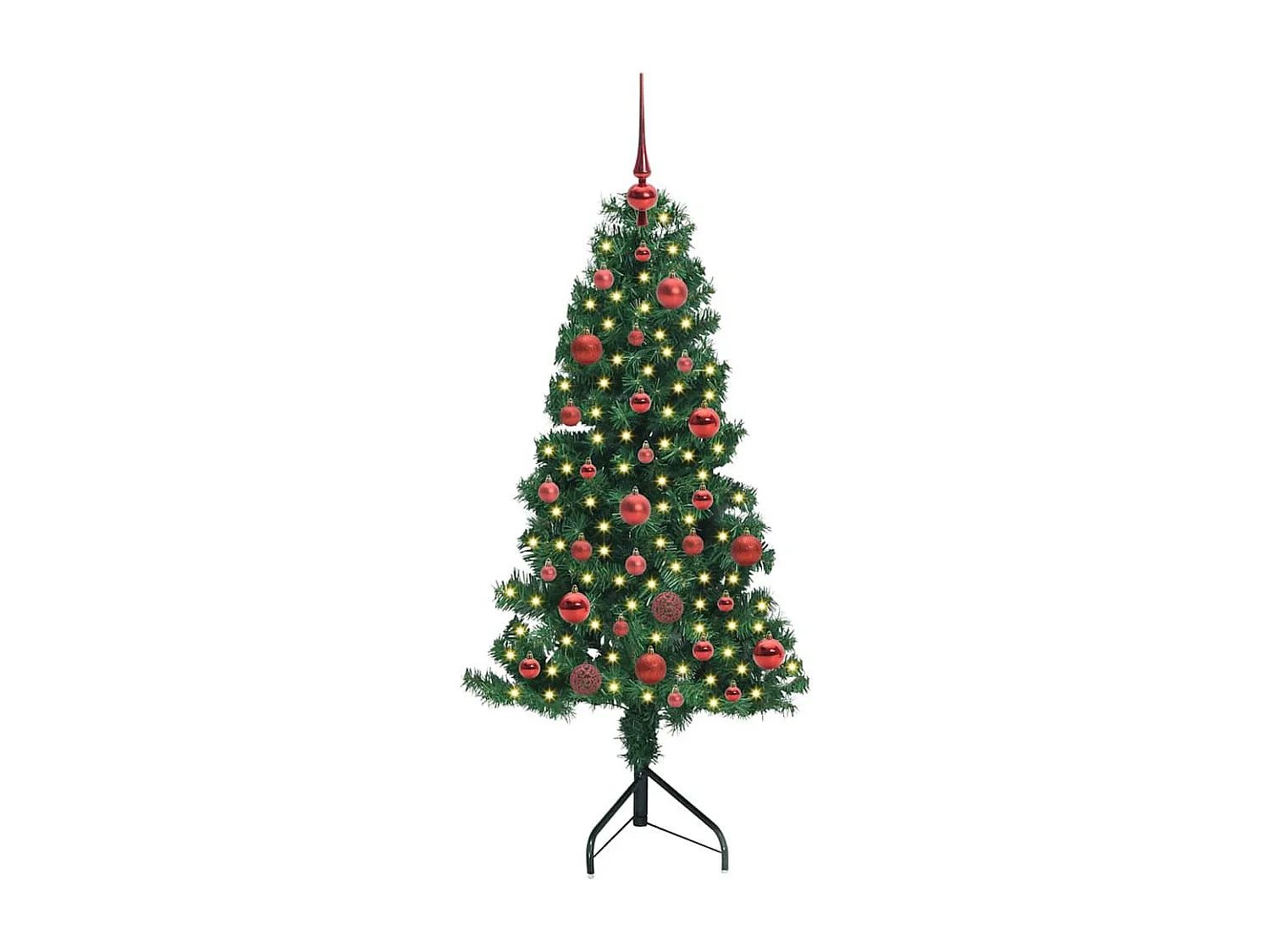 Kunstkerstboom hoek Groen 150 cm PVC en metaal