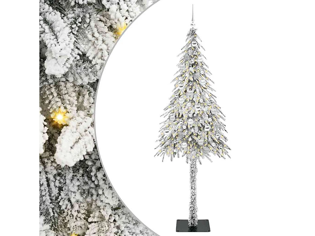 Sapin de Noël avec 300 LED Blanc 210 cm PE et Acier