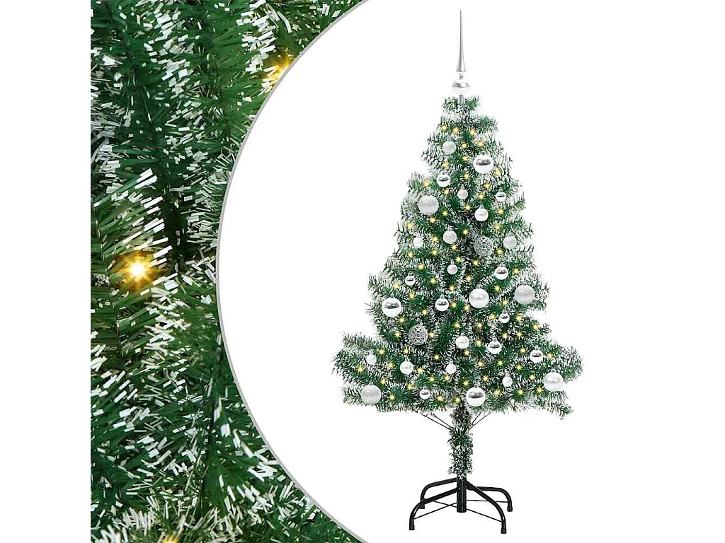 Arbre de Noël artificiel floconné de neige avec lumière LED