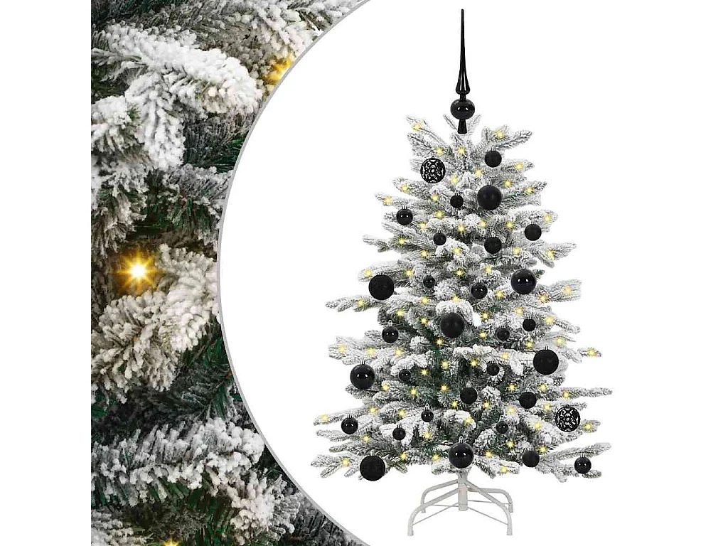 Albero di Natale artificiale con rami incernierati bianco 120 cm