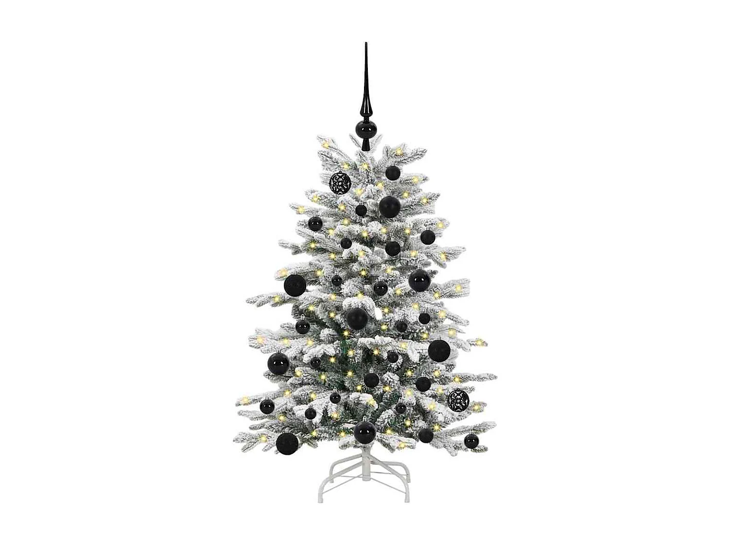 Albero di Natale artificiale con rami incernierati bianco 120 cm