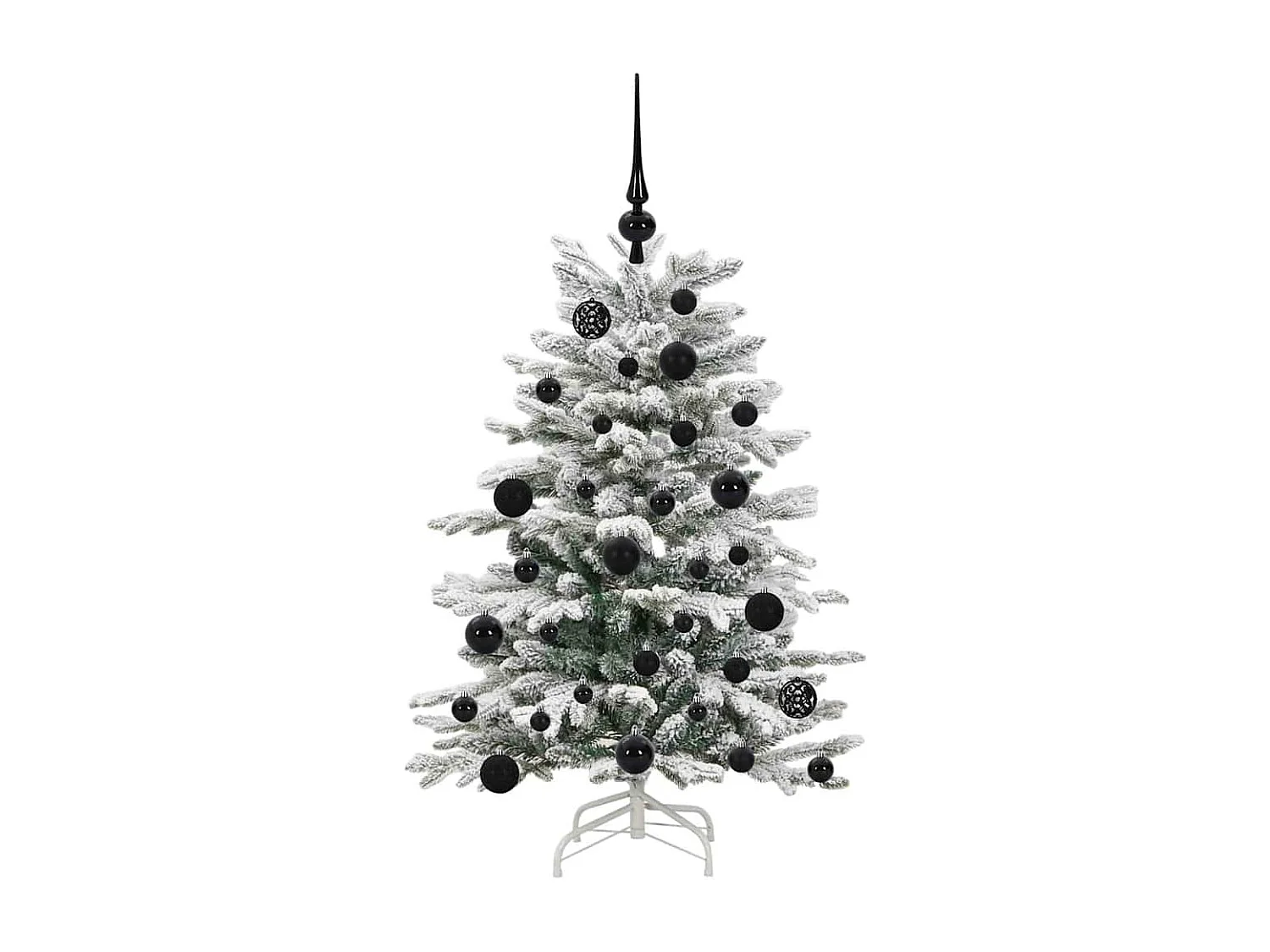 Albero di Natale artificiale con rami incernierati bianco 120 cm