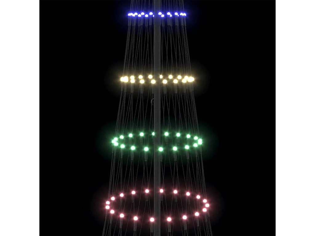 Arbre de Noël LED Multicolore 100,5 x 100,5 x 302,5 cm Métal