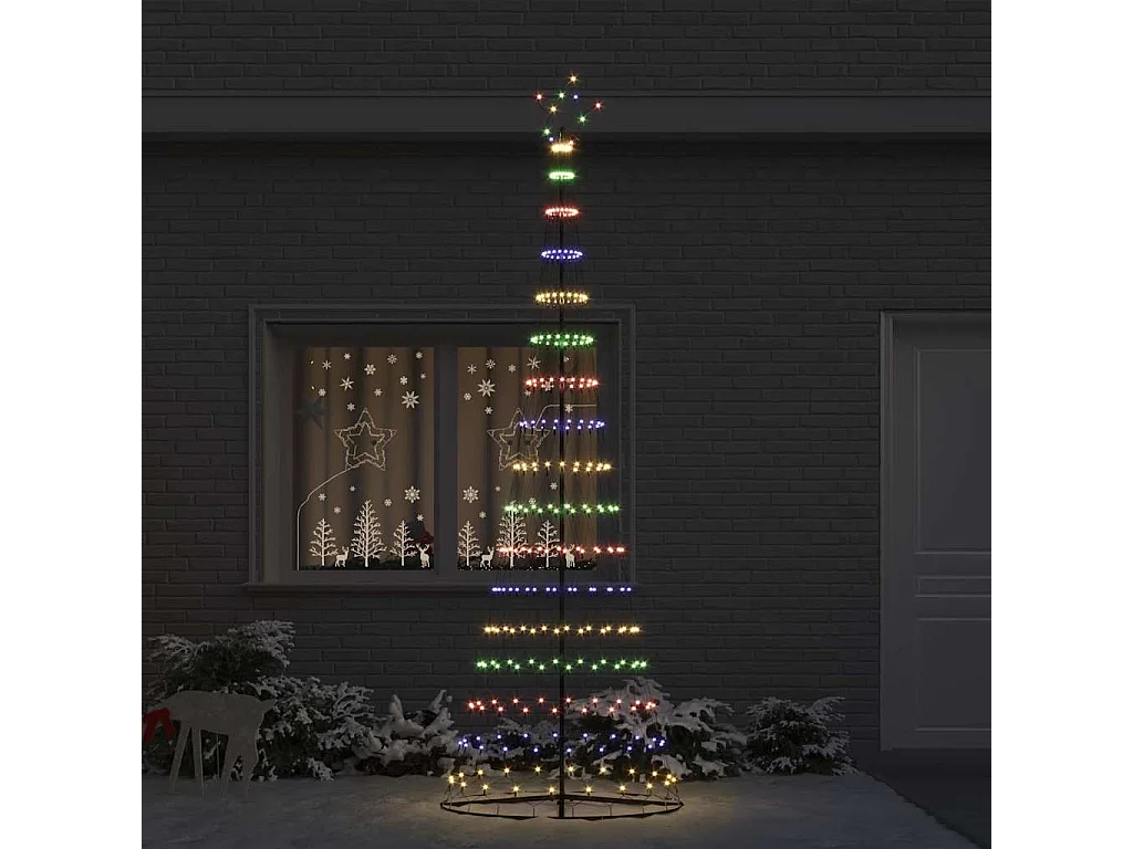 Multi-Color LED Kerstboom 100,5 x 100,5 x 302,5 cm Metaal