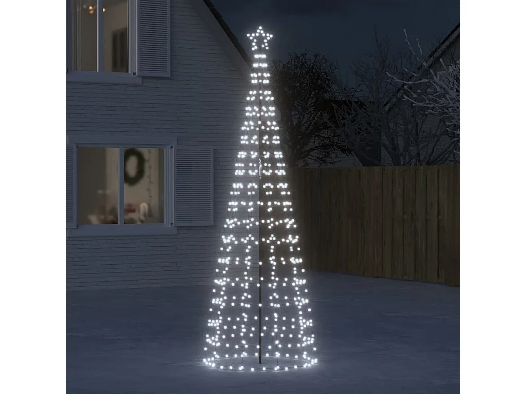 LED kerstboom met tips 570 LED's koud wit 300 cm