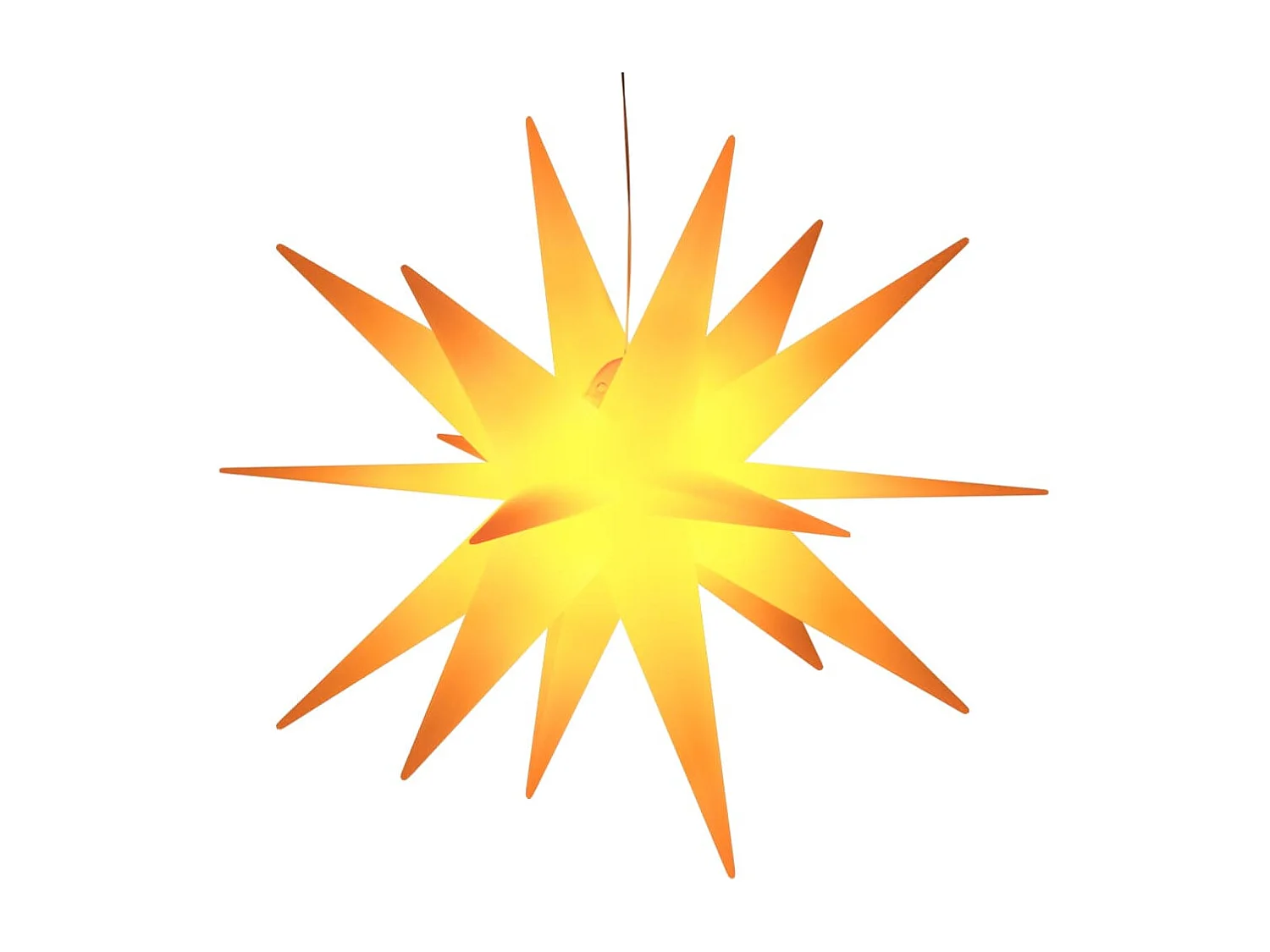 Kerstverlichting met LED 3 stuks opvouwbaar geel 100 cm