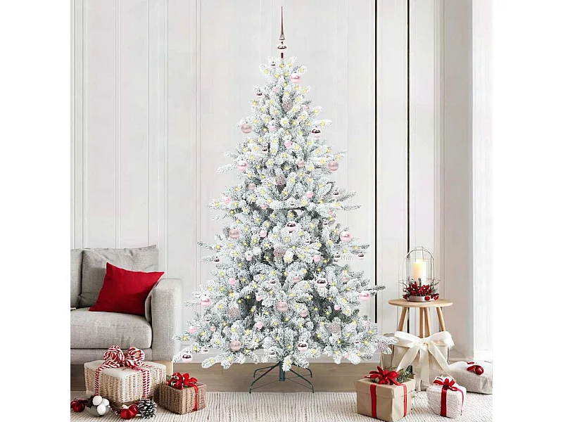 Albero di Natale artificiale con rami articolati 210 cm PVC
