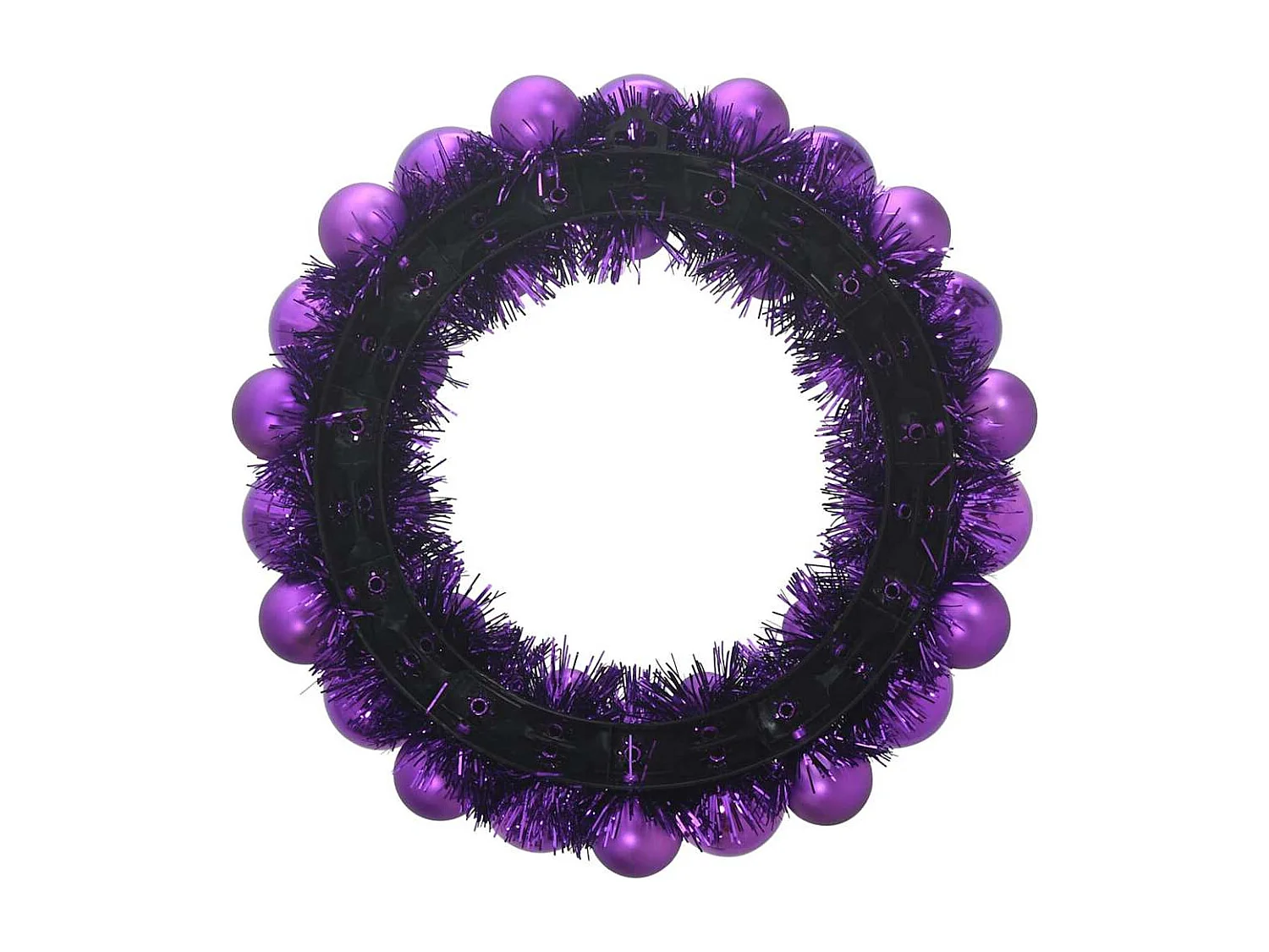 Couronnes de Boules de Noël 2 pcs Lilas 33 x 33 x 7 cm