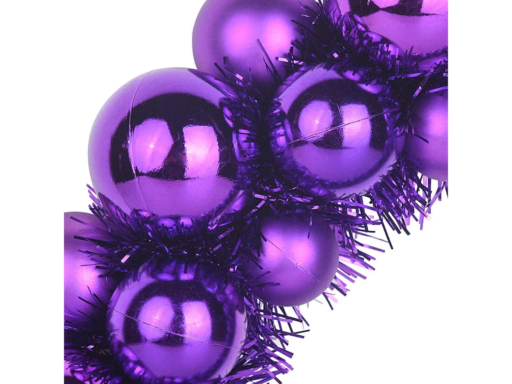 Couronnes de Boules de Noël 2 pcs Lilas 33 x 33 x 7 cm