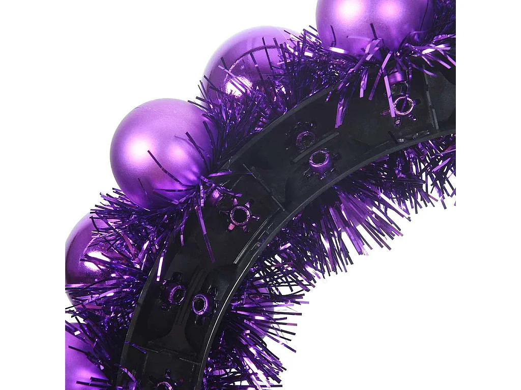 Couronnes de Boules de Noël 2 pcs Lilas 33 x 33 x 7 cm