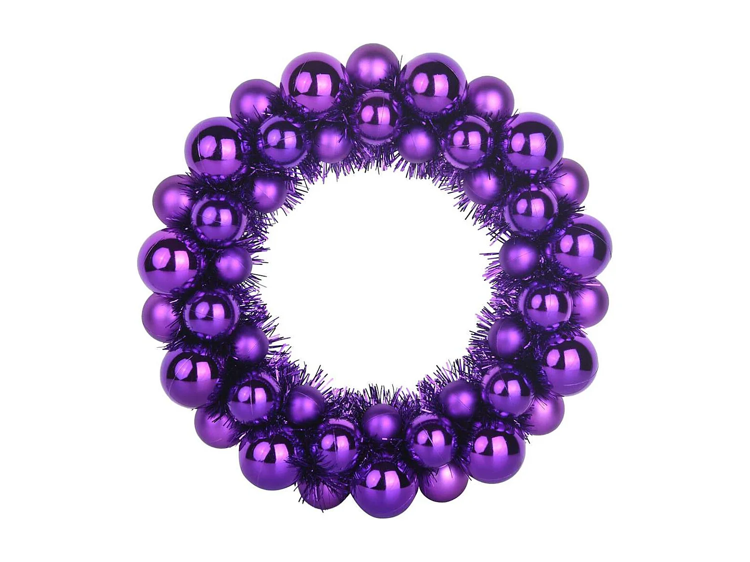 Couronnes de Boules de Noël 2 pcs Lilas 33 x 33 x 7 cm