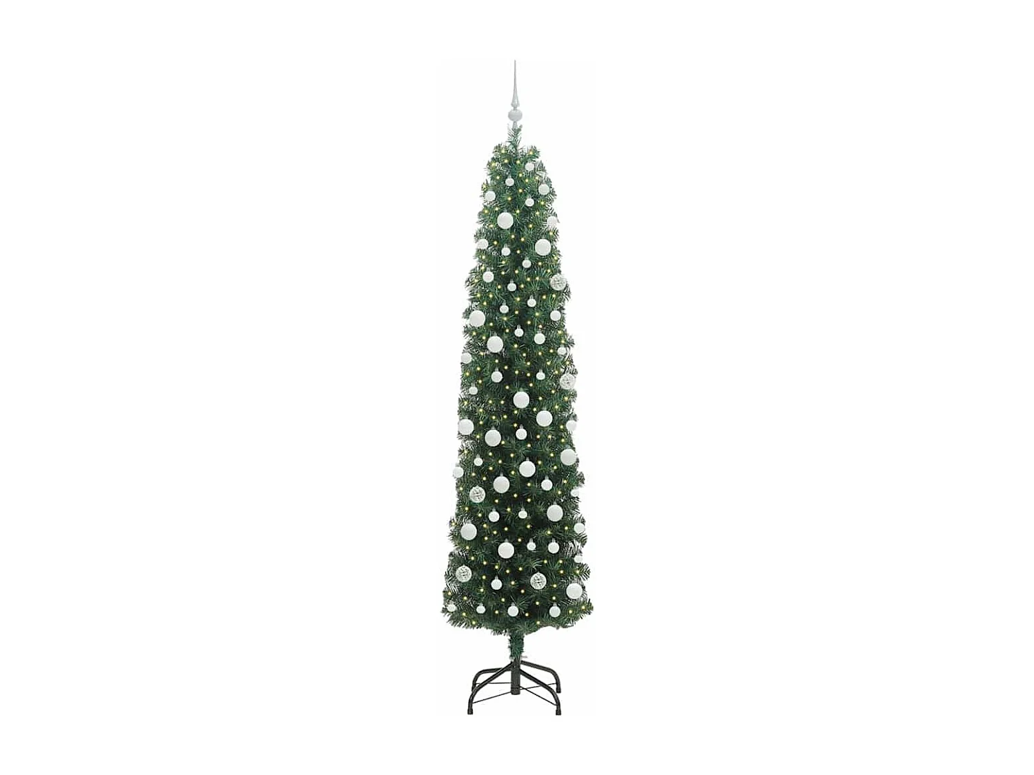 Albero di Natale artificiale Verde 210 cm PVC e acciaio e plastica