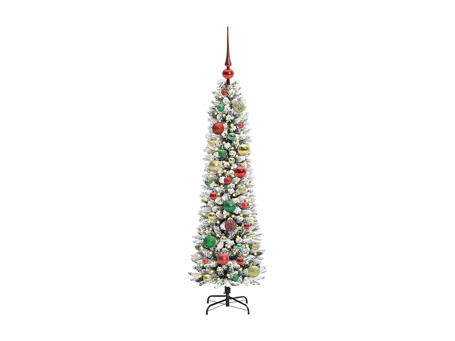 Sapin de Noël artificiel avec 150 LED Vert et blanc 120 cm
