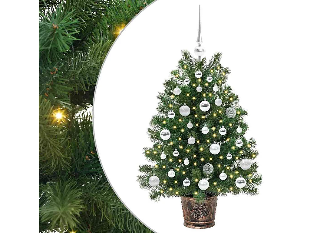 Sapin de Noël artificiel avec 150 LED Vert 95 cm PE et PVC