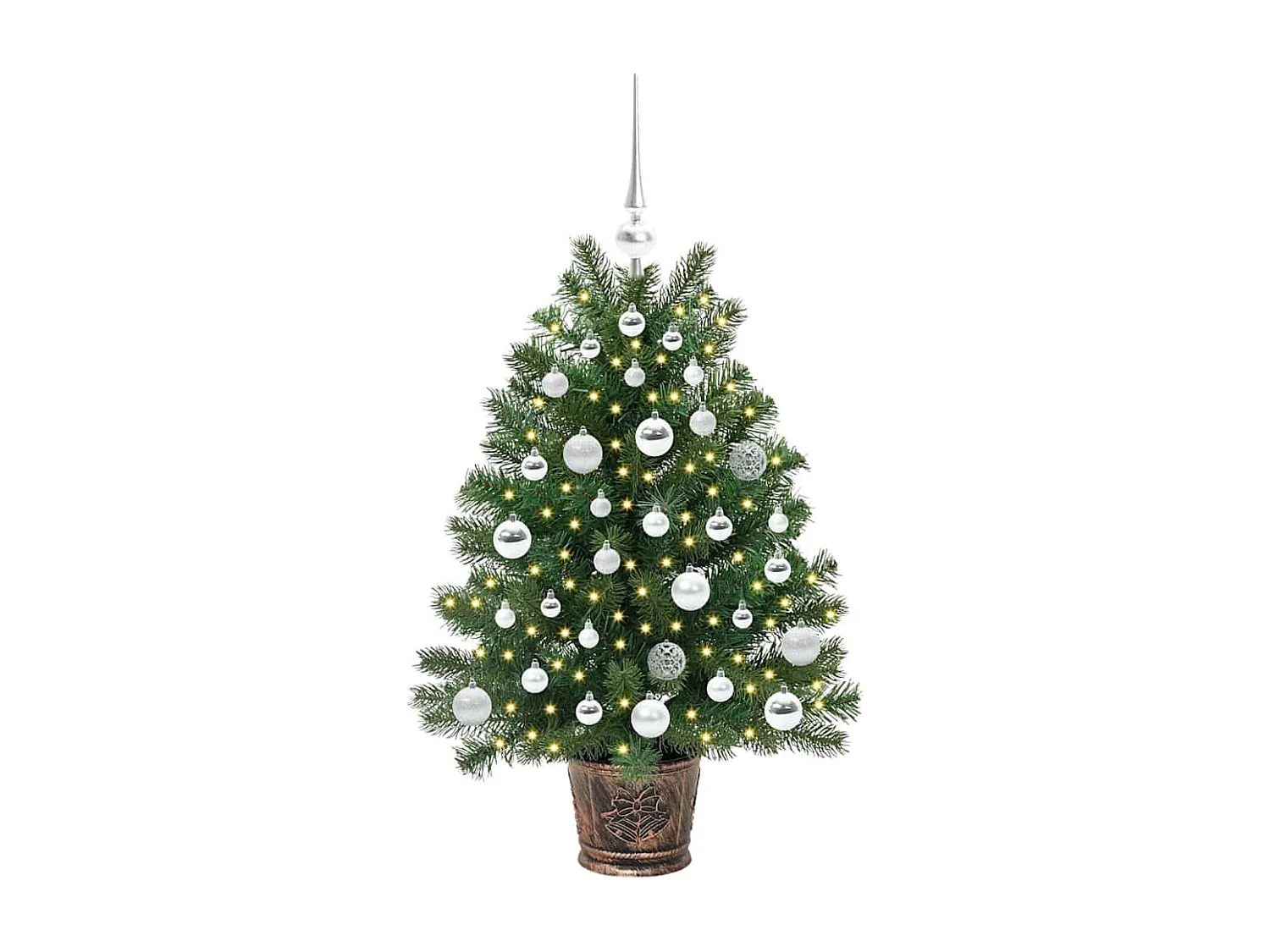 Sapin de Noël artificiel avec 150 LED Vert 95 cm PE et PVC