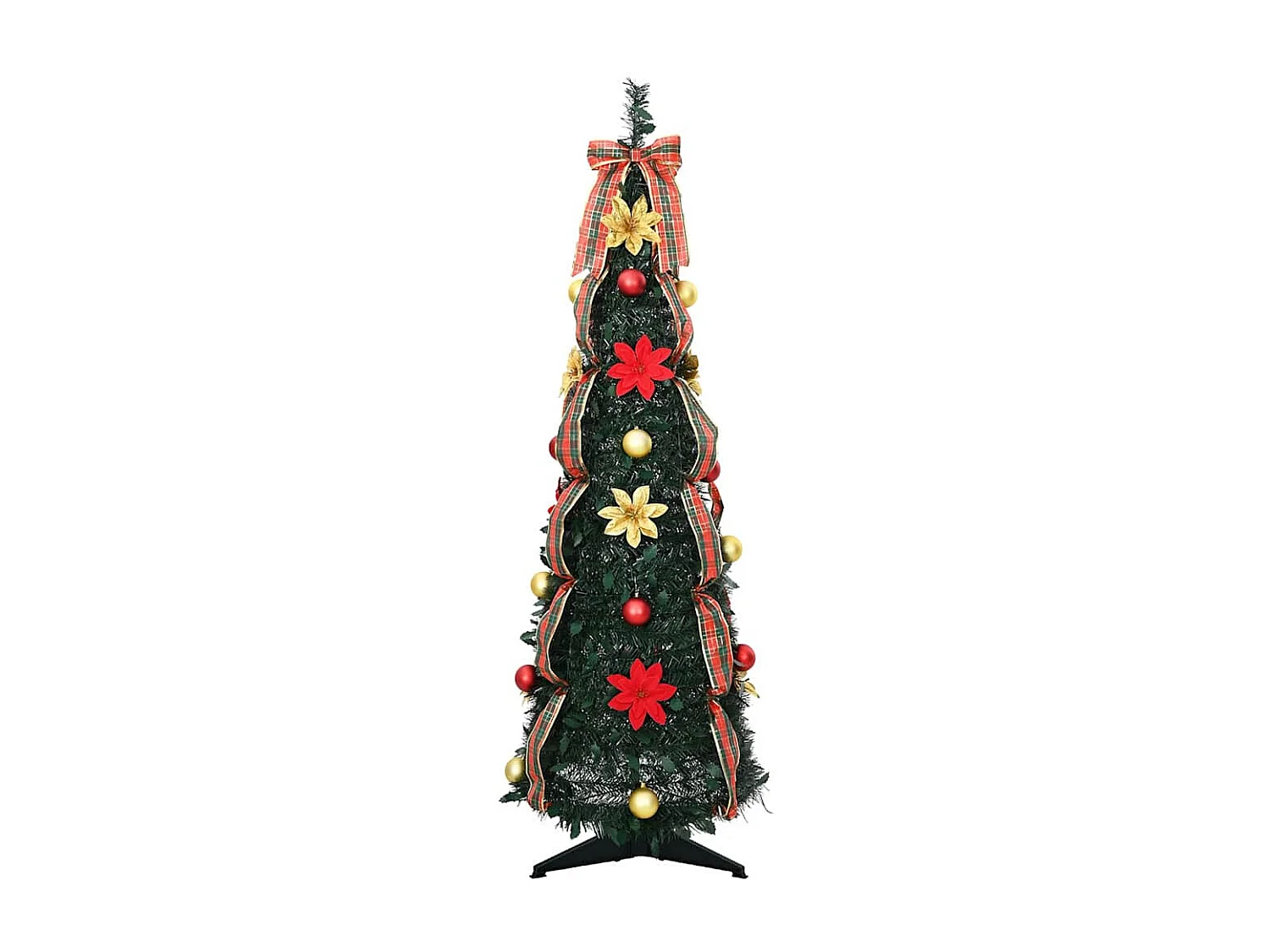 Künstlicher Weihnachtsbaum mit 50 LEDs Grün 120 cm PVC