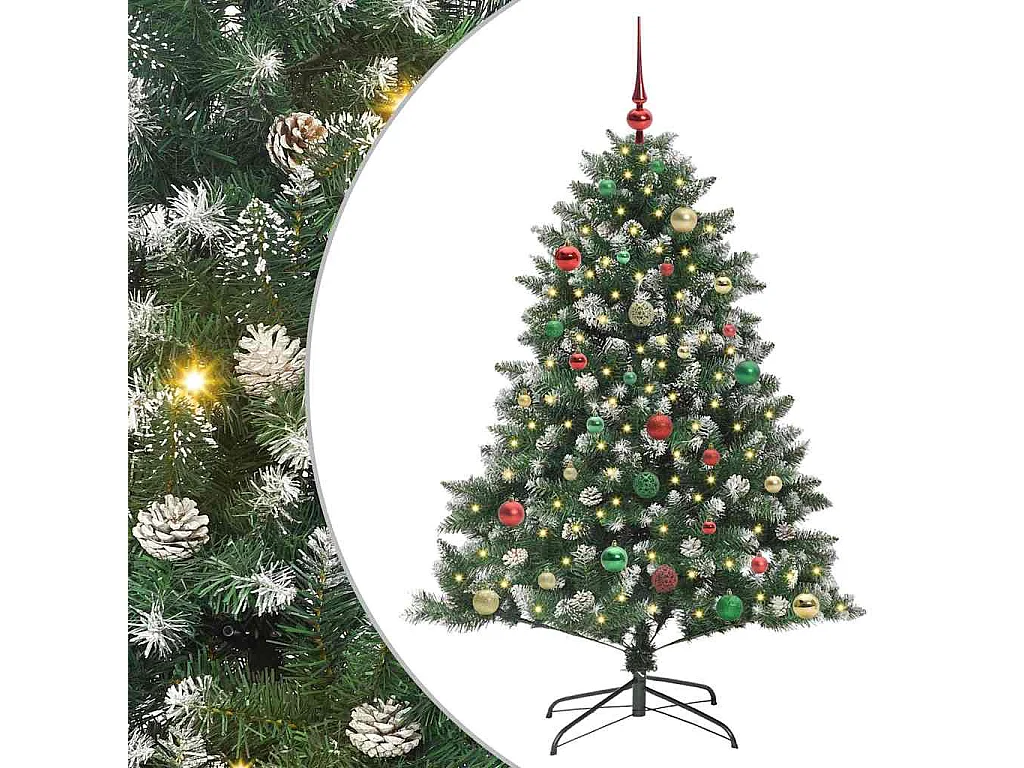 Sapin de Noël artificiel avec 150 LED Vert 105 x 105 x 150 cm