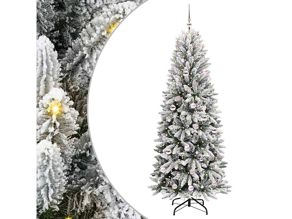 Sapin de Noël artificiel avec 300 LED Blanc 78 x 78 x 210 cm