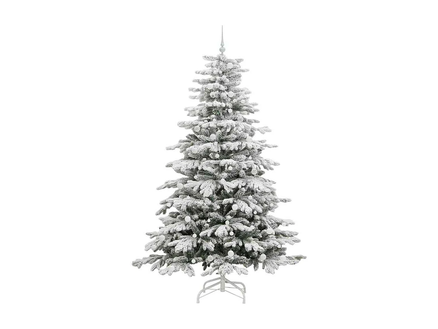 Albero di Natale artificiale con rami incernierati bianco 240 cm
