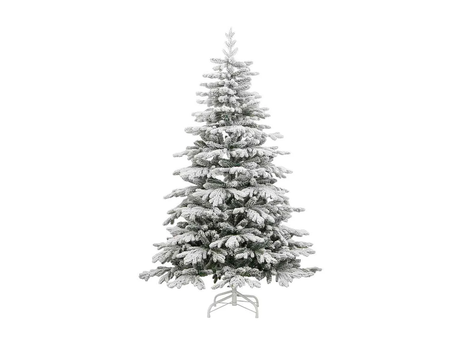 Albero di Natale artificiale con rami incernierati bianco 240 cm