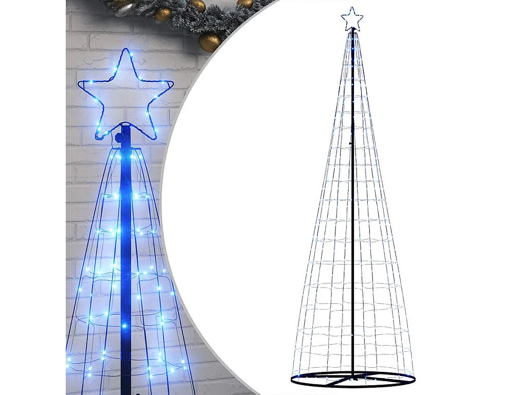 LED Kerstboom 550 LED's blauw 304 cm