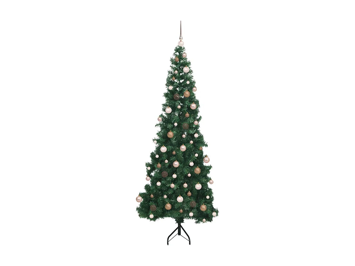 Albero di Natale artificiale angolare Verde 210 cm PVC e metallo