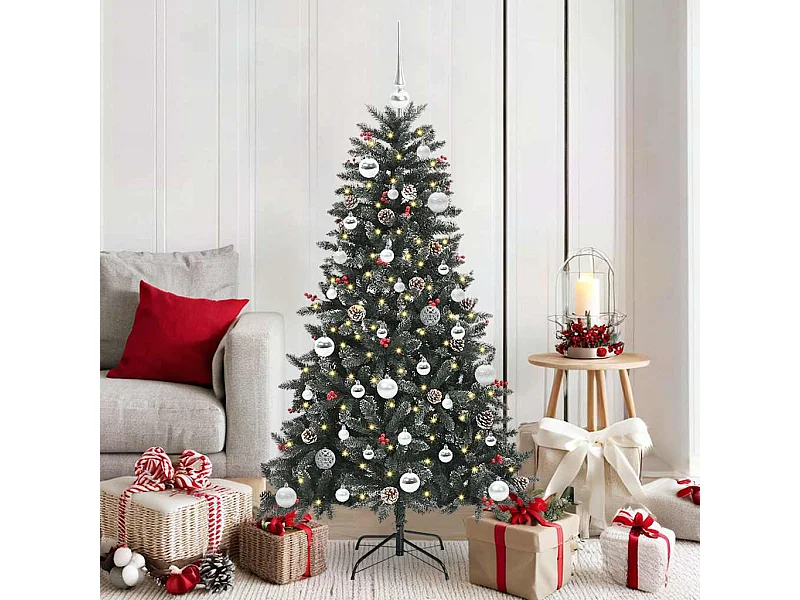 Sapin de Noël artificiel avec 150 LED Vert 83.5 x 83.5 x 150 cm