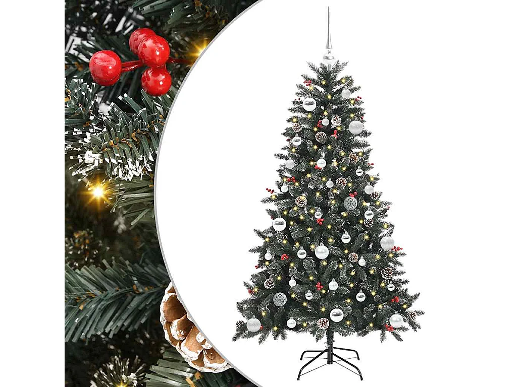 Sapin de Noël artificiel avec 150 LED Vert 83.5 x 83.5 x 150 cm