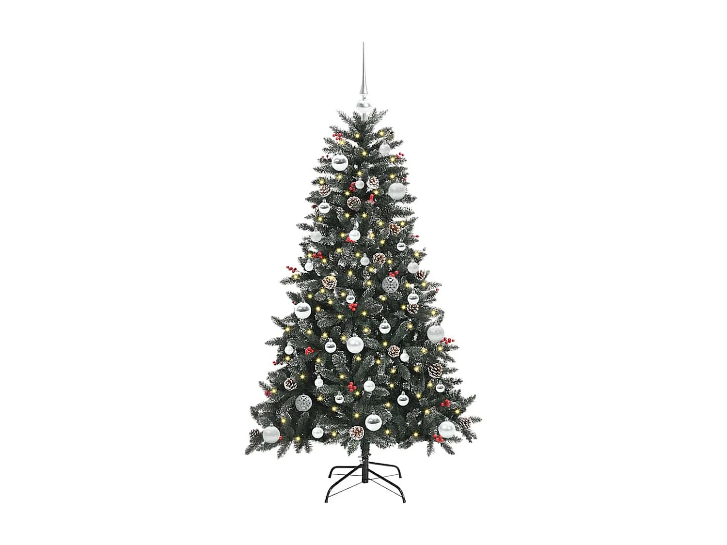 Sapin de Noël artificiel avec 150 LED Vert 83.5 x 83.5 x 150 cm