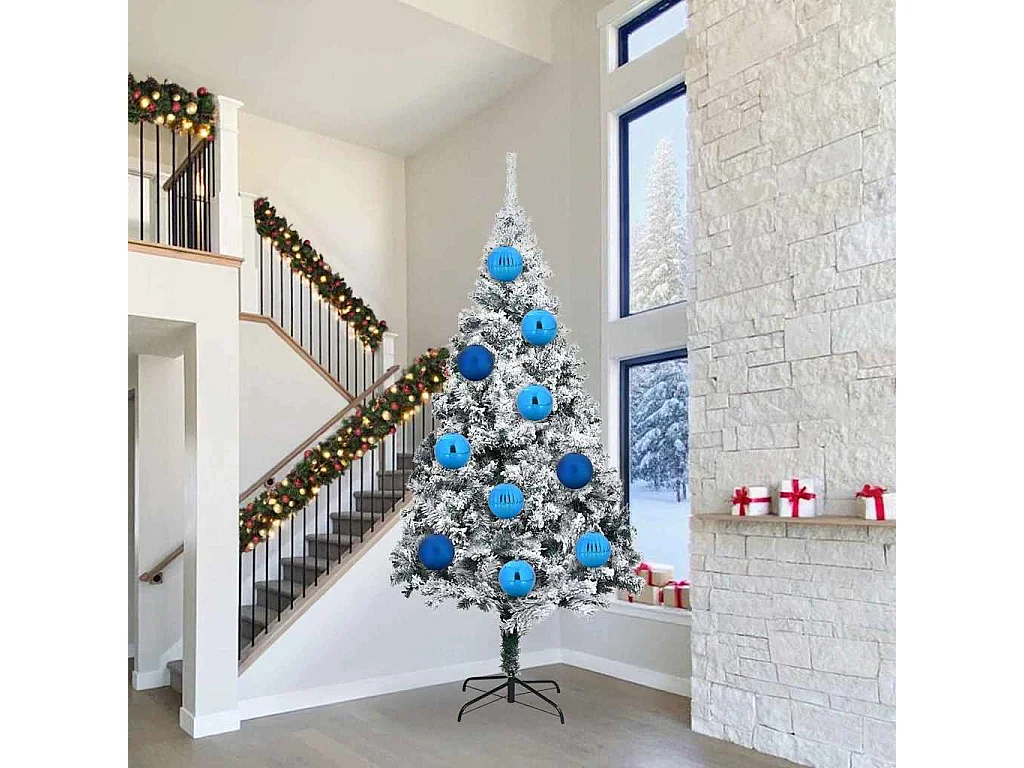 Ensemble de Boules de Noël 3 pcs Bleu