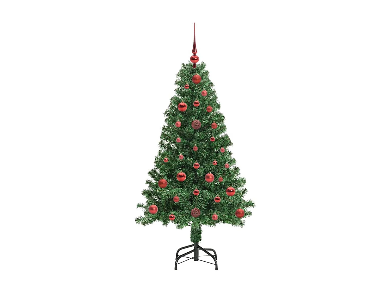 Albero di Natale artificiale verde 120 cm PVC, acciaio e plastica