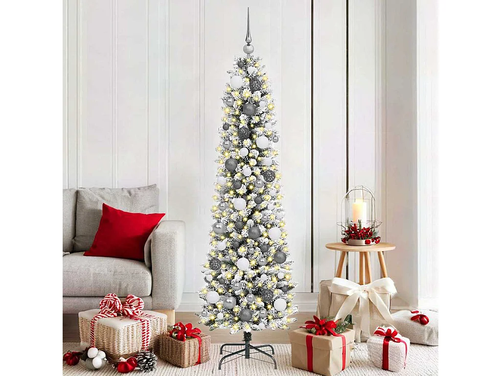 Kunstkerstboom Wit 180 cm PVC, metaal en kunststof