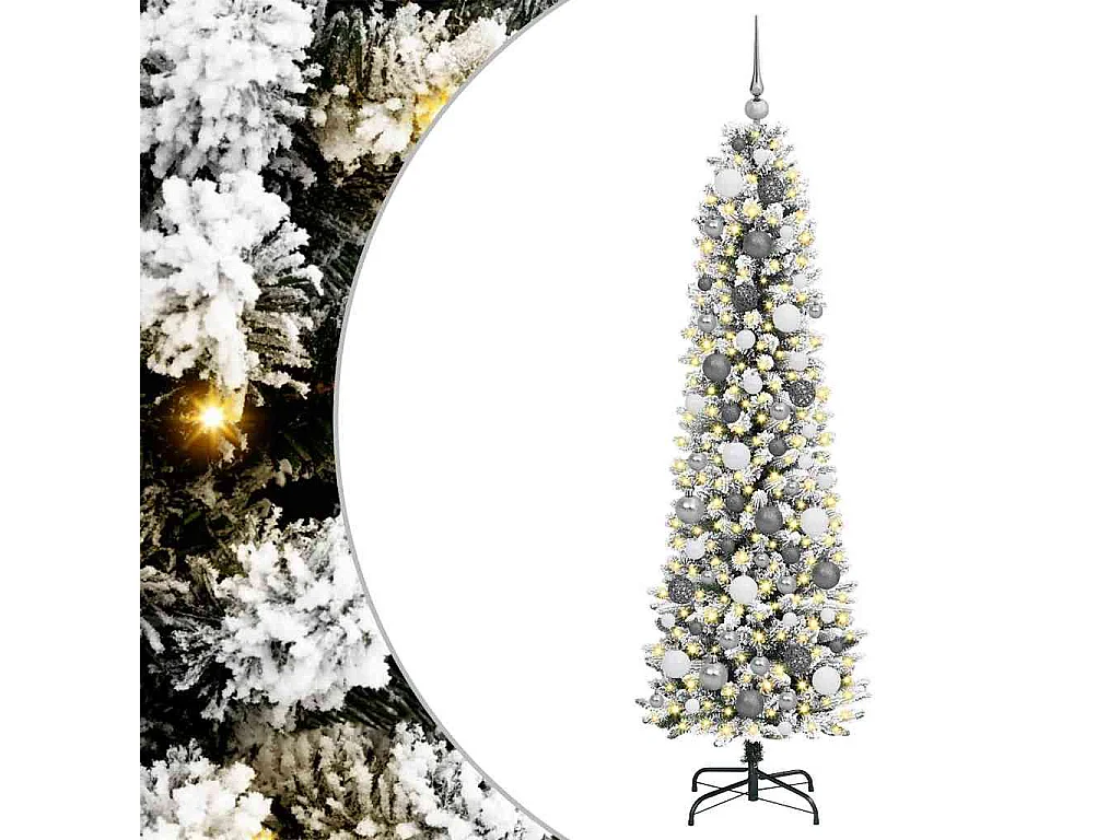 Kunstkerstboom Wit 180 cm PVC, metaal en kunststof