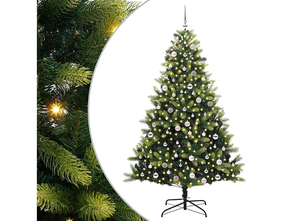 Albero di Natale artificiale flessibile in silicone 300 LED 240 cm