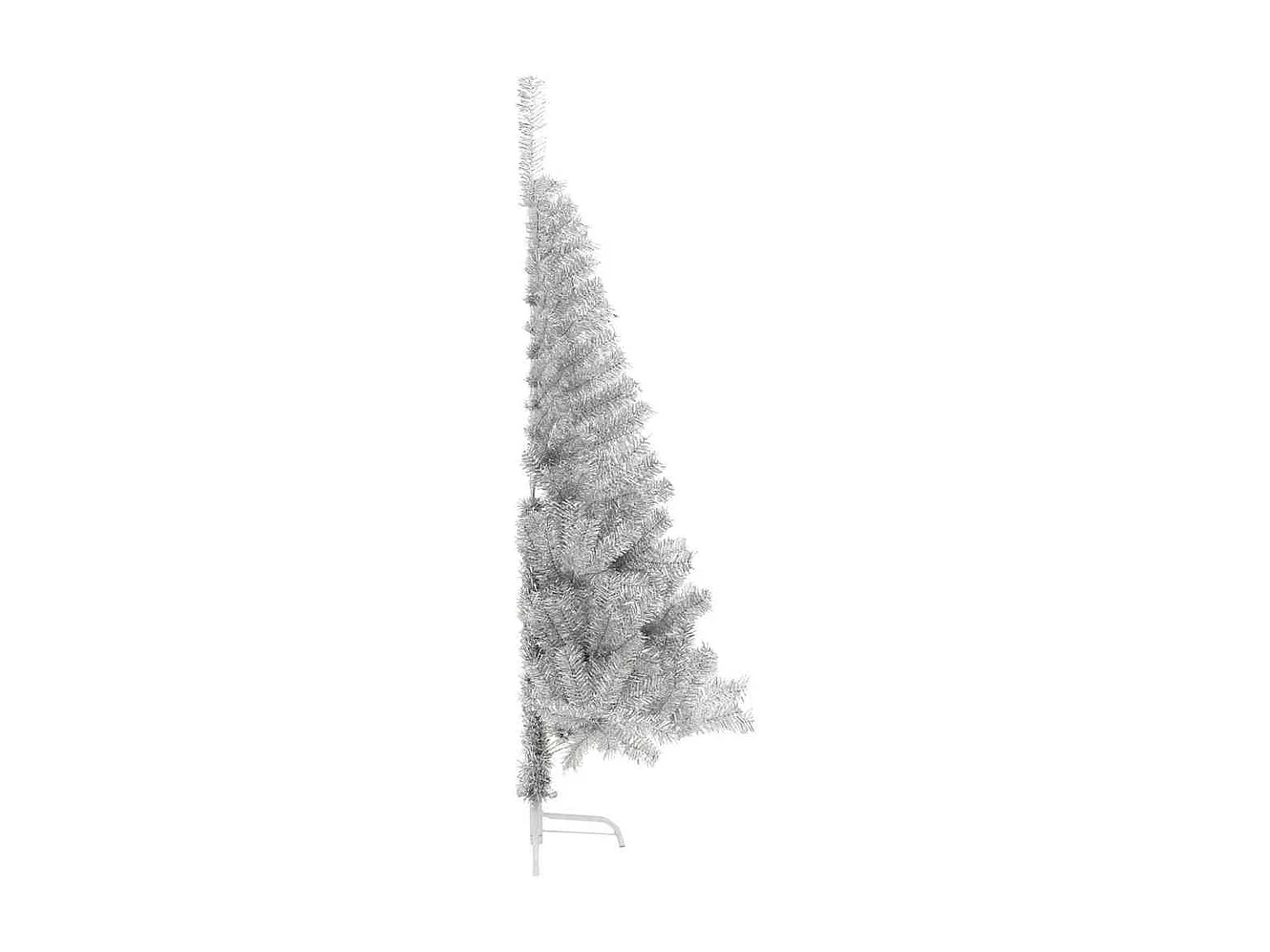 Voorverlichte kunstkerstboom zilver 120cm PET